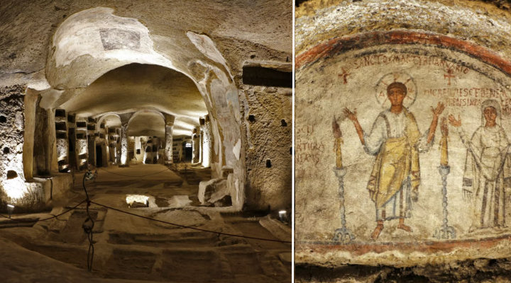Catacombe di San Gennaro ed immagine di Santi