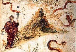 Vesuvius in a Pompeian fresco