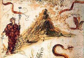 Il Vesuvio in un affresco pompeiano